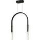 Curva LED 22 inch Black Chandelier Ceiling Light