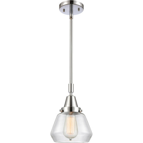 Franklin Restoration Fulton 1 Light 7 inch Polished Chrome Mini Pendant Ceiling Light in Clear Glass