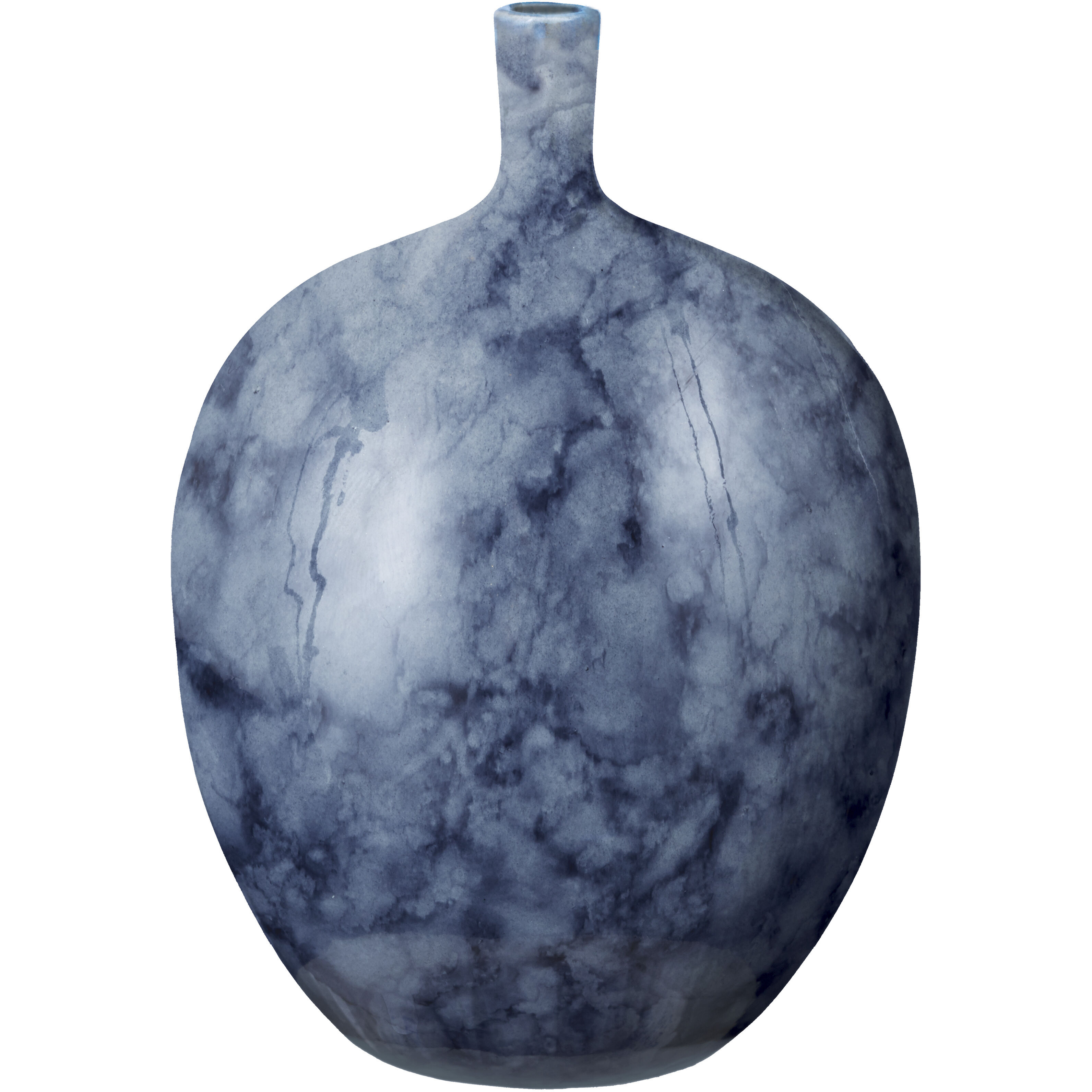 Midnight Marble 14 X 10 inch Vase