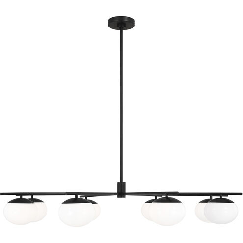 ED Ellen DeGeneres Lune 8 Light 49 inch Aged Iron Chandelier Ceiling Light
