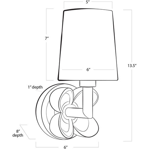 Bella Wall Sconce Wall Light in Natural Brass