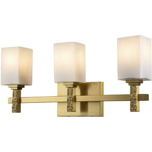 Jack 3 Light 23.5 inch Aged Brass Bath Bar Wall Light
