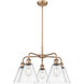 Berkshire 5 Light 26 inch Antique Copper Chandelier Ceiling Light in Clear