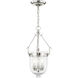 Jefferson 3 Light 10 inch Polished Nickel Chain Lantern