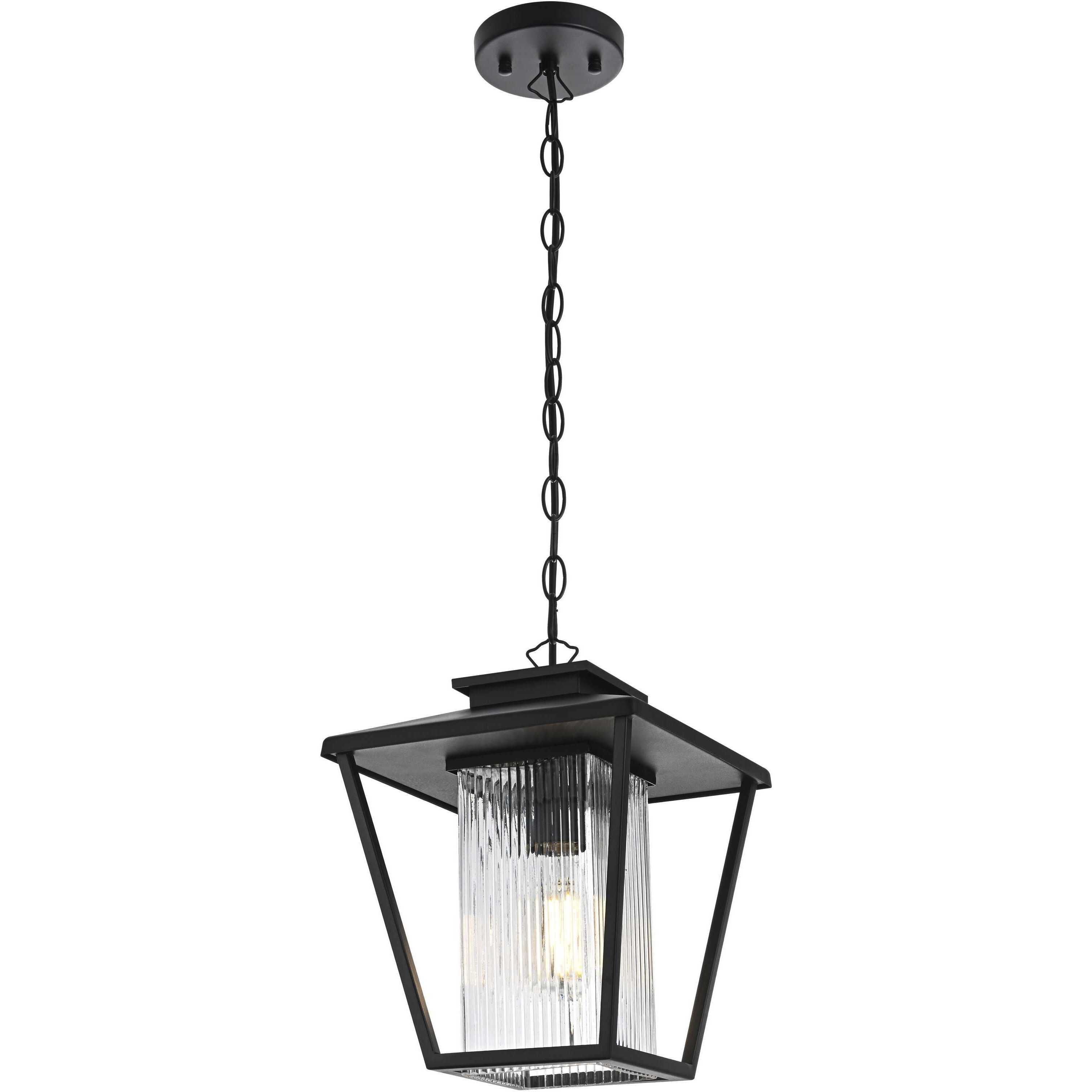 Gaul 1 Light 10 inch Black Outdoor Pendant