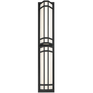 Monte 2 Light 45 inch Satin Black Outdoor LED Wall Sconce