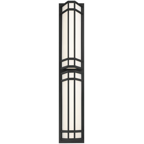 Monte 2 Light 45 inch Satin Black Outdoor LED Wall Sconce