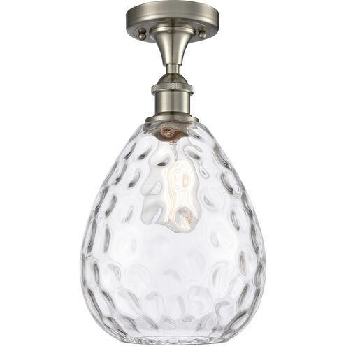 Ballston Large Waverly LED 8 inch Brushed Satin Nickel Semi-Flush Mount Ceiling Light, Ballston