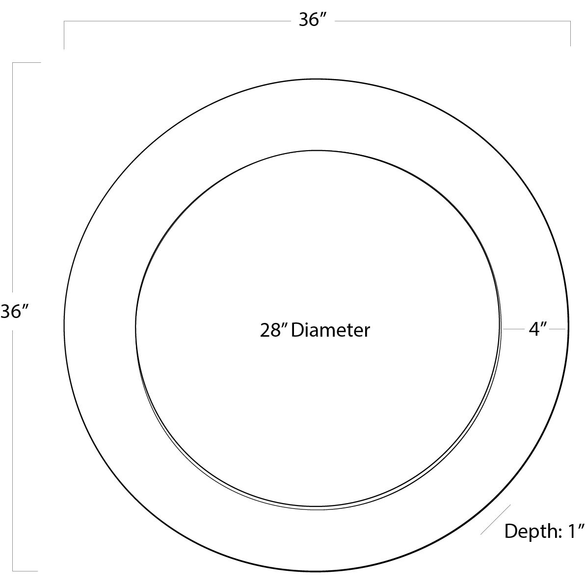Chantal 36 X 36 inch Natural Mirror