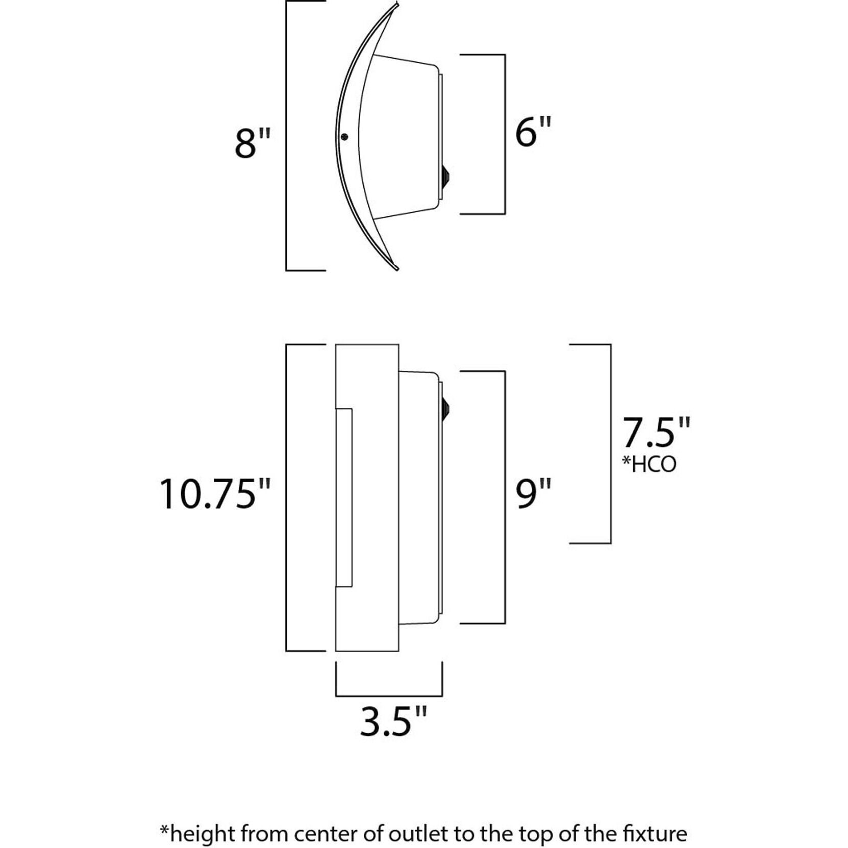 View LED E26 LED 10.75 inch Stainless Steel Outdoor Wall Sconce