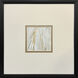 Incised Gold Gray and Beige and Metallic and White Framed Art, The Studio