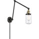 Dover 30 inch 60.00 watt Black Antique Brass Swing Arm Wall Light, Franklin Restoration