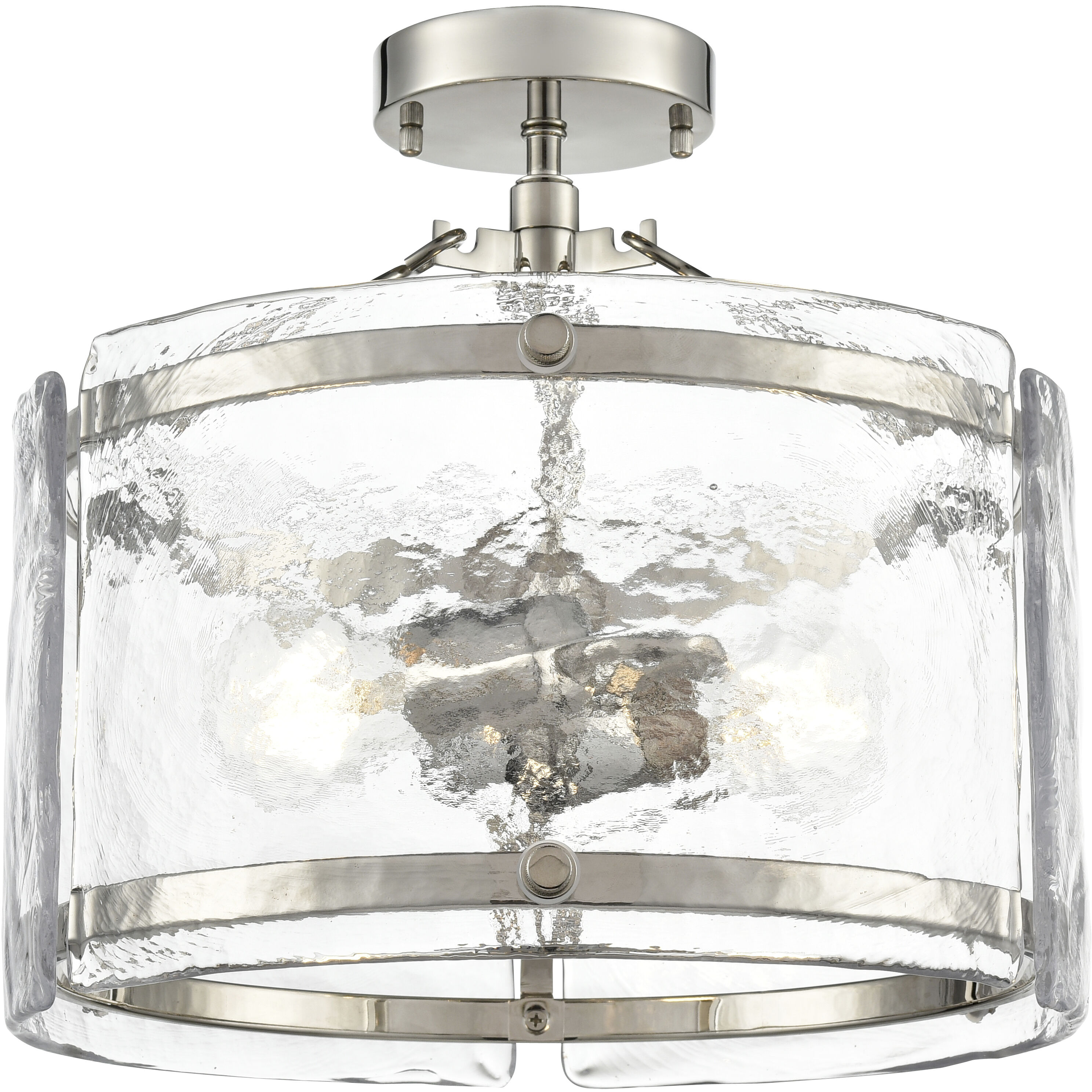 Bennetti 2 Light 14.5 inch Polished Nickel Semi-Flush Mount Ceiling Light