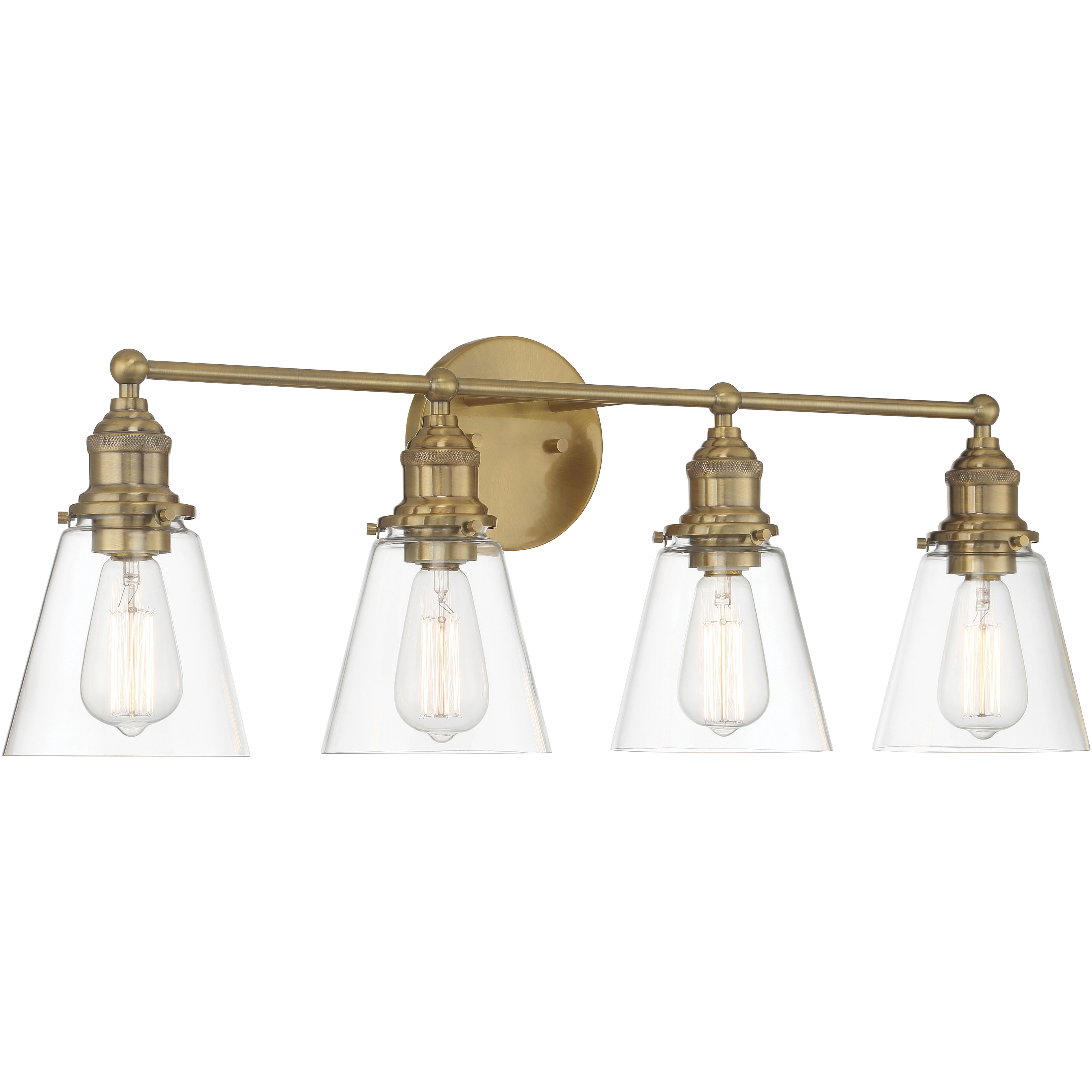 Barwell 4 Light 33 inch Oxidized Aged Brass Bath Vanity Light Wall Light