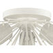 Sea Urchin 3 Light 20 inch White Coral Semi Flush Mount Ceiling Light