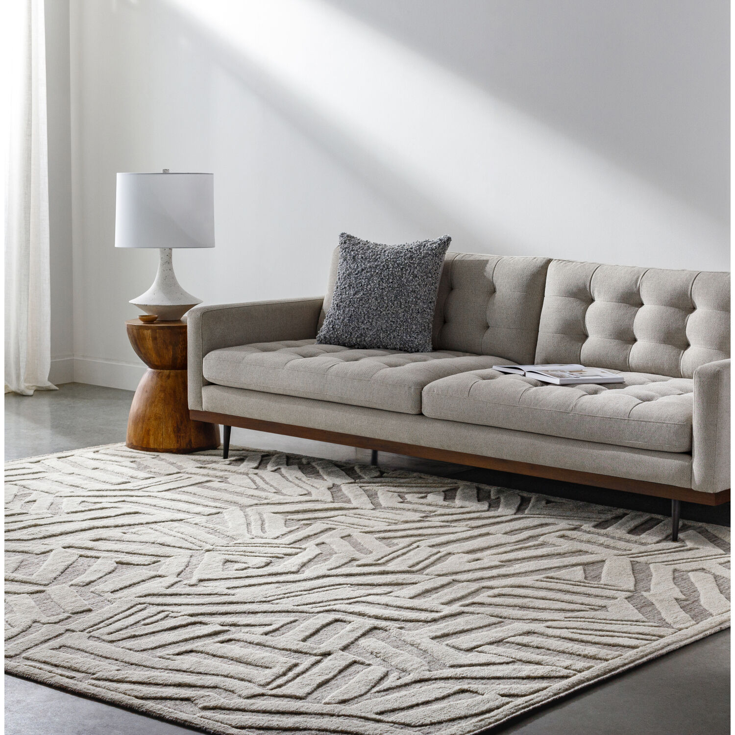 Tunus 144 X 108 inch Taupe Rug, Rectangle