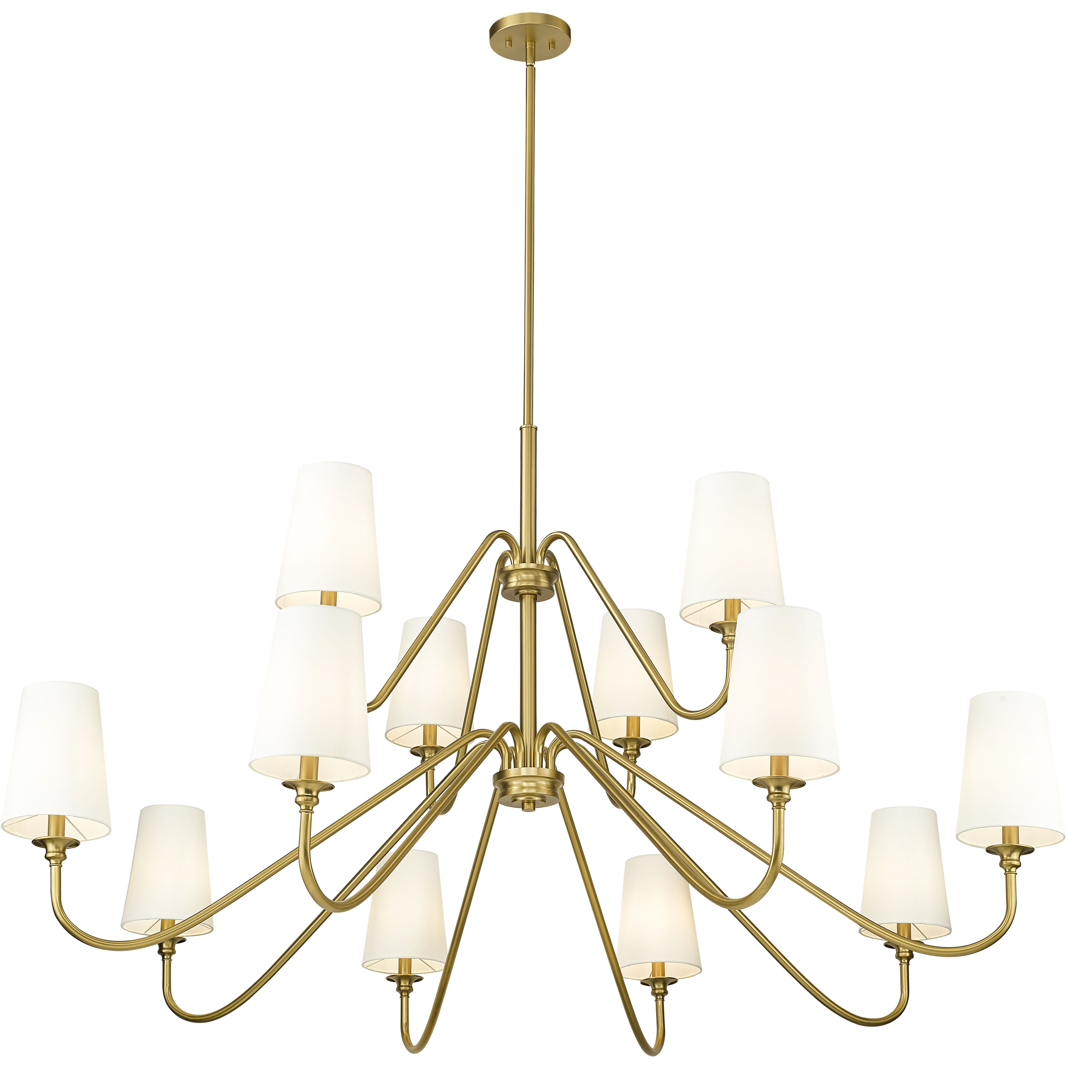 Gianna 12 Light 60.25 inch Modern Gold Chandelier Ceiling Light