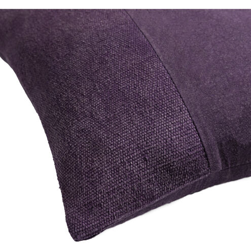 Washed Stripe 20 inch Medium Purple Pillow Kit in 20 x 20, Square