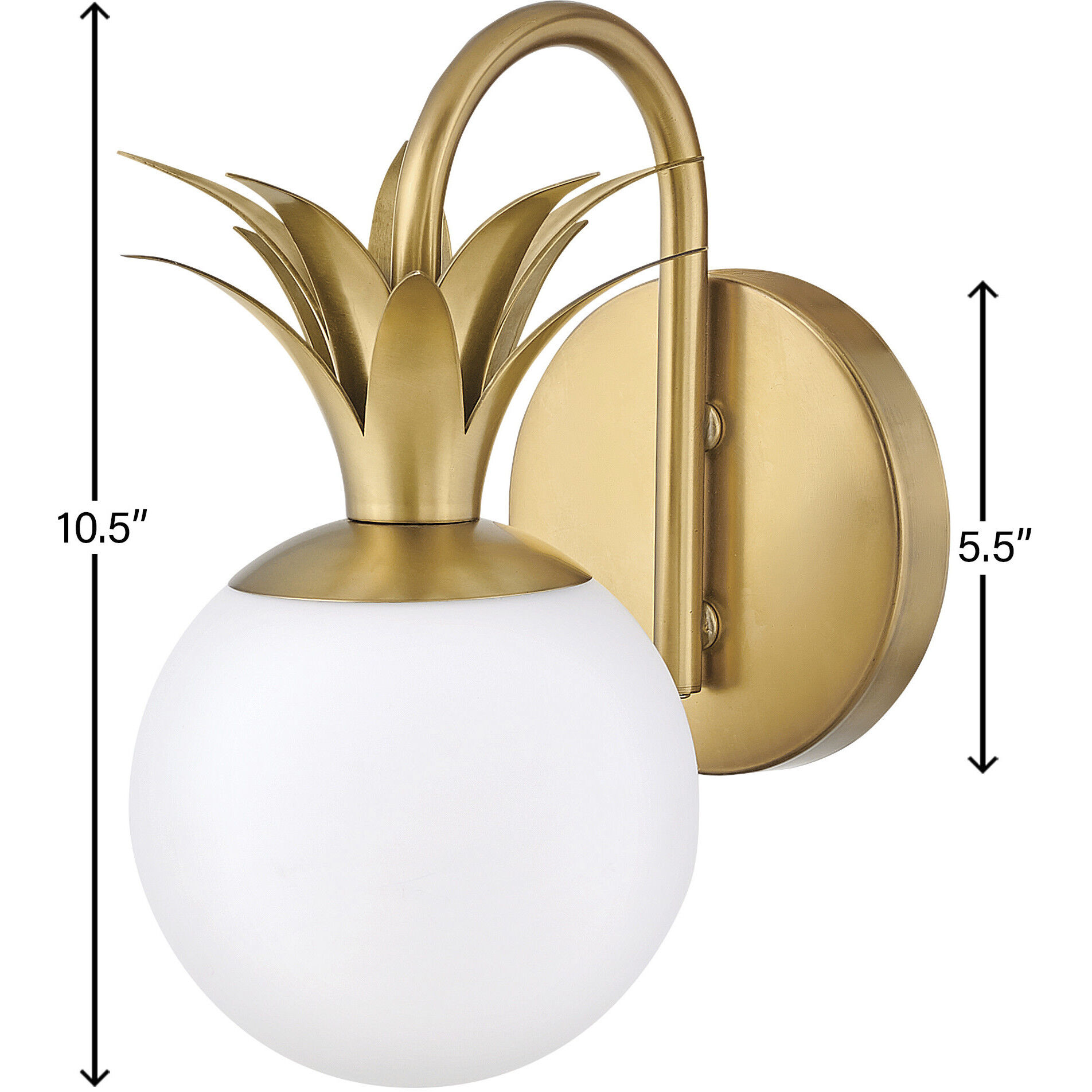 Palma 1 Light 8 inch Heritage Brass Vanity Light Wall Light