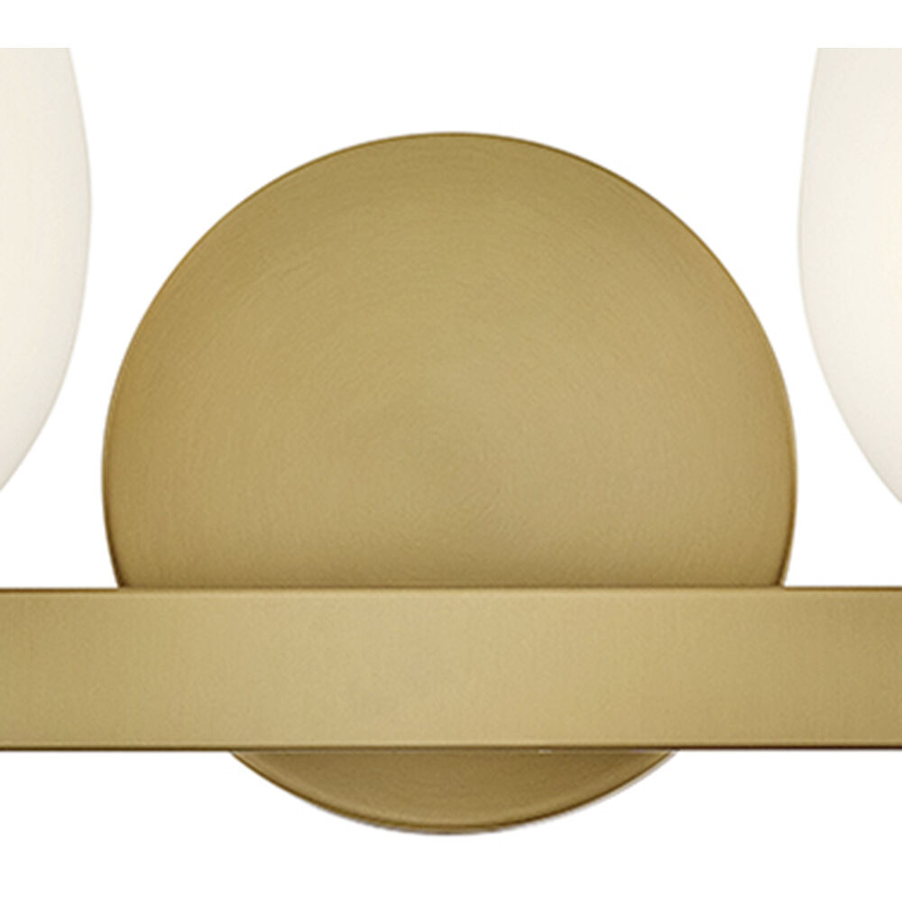 Mae 2 Light 15 inch Lacquered Brass Bath Light Wall Light