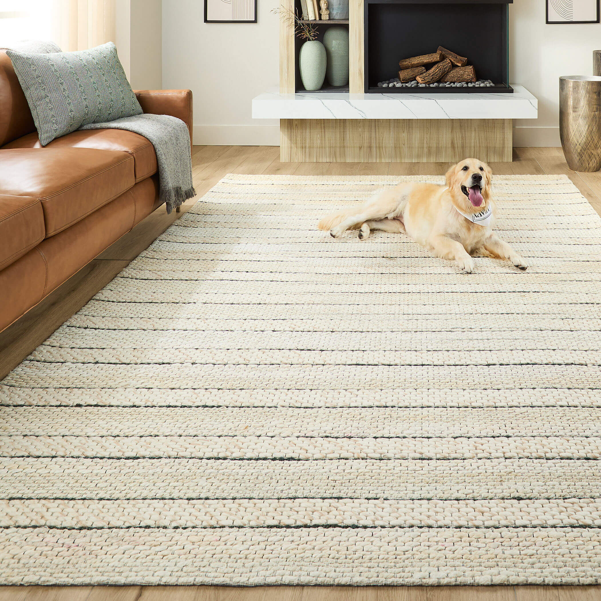Natural Luxe 36 X 24 inch Neutral Rug in 2 x 3