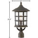 Freeport Coastal Elements LED 21 inch Oil Rubbed Bronze Outdoor Post Mount Lantern, Low Voltage