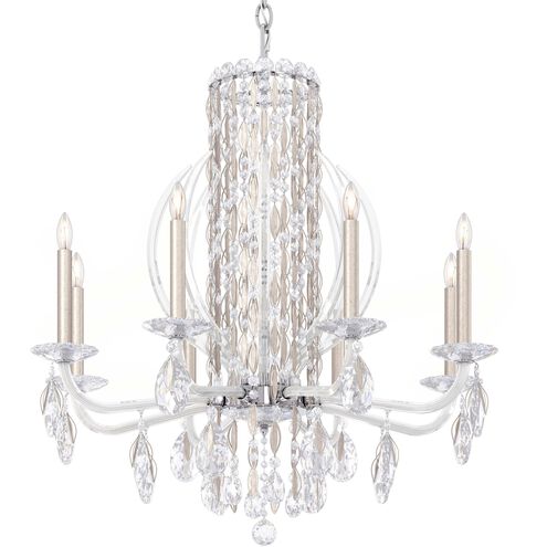 Siena 8 Light 30 inch Antique Silver Chandelier Ceiling Light in Heritage
