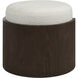 Capsula 18 inch Walnut Veneer and Off-White Ottoman