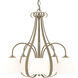 Sweeping Taper 5 Light 24 inch Soft Gold Chandelier Ceiling Light