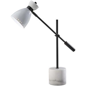 Sadie 25 inch 40.00 watt Black and White Desk Lamp Portable Light
