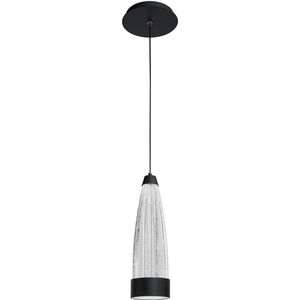Mystic LED 3.75 inch Black Pendant Ceiling Light in false