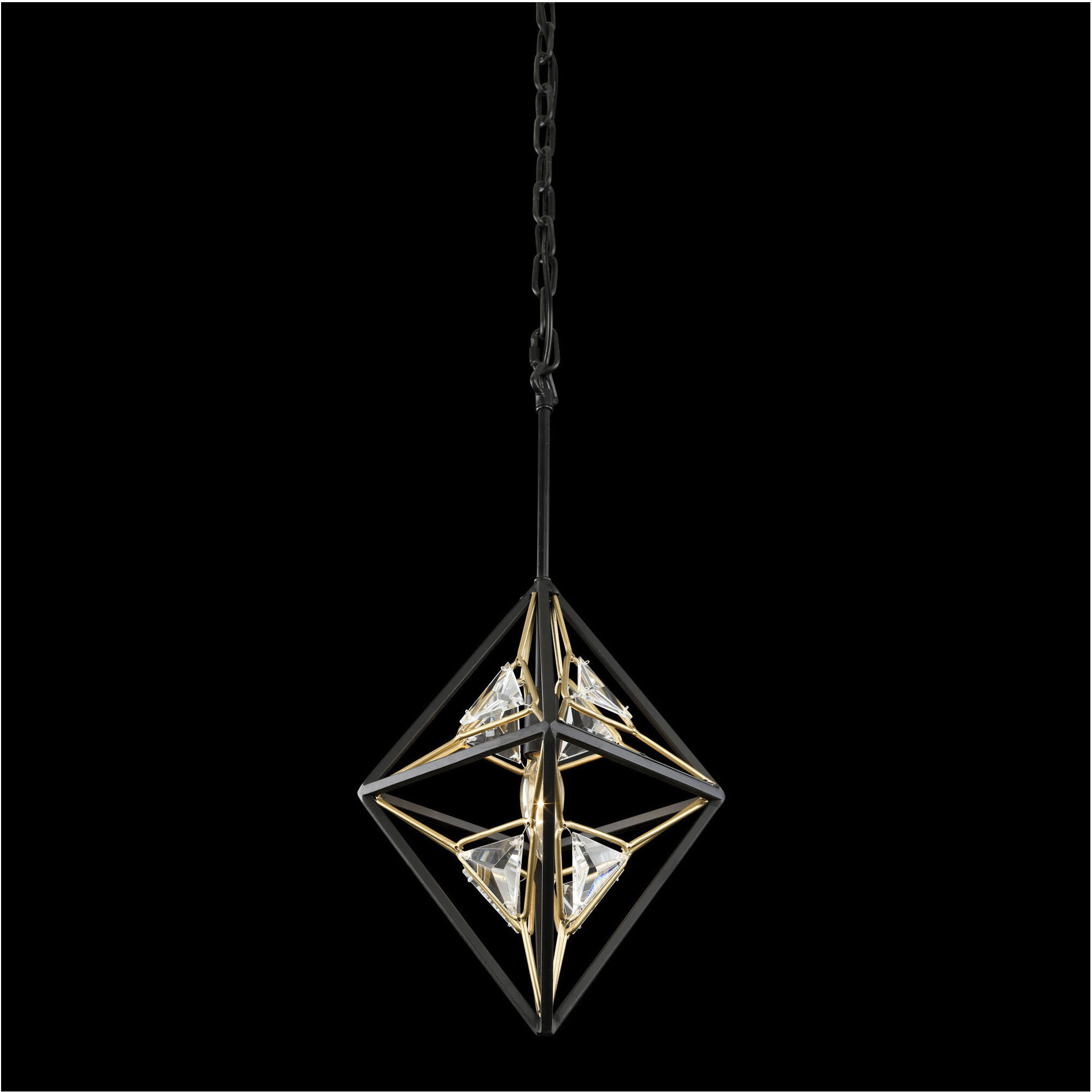 Marcia 1 Light 10.25 inch Matte Black/French Gold Pendant Ceiling Light