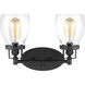 Belton 2 Light 15 inch Midnight Black Wall Bath Fixture Wall Light