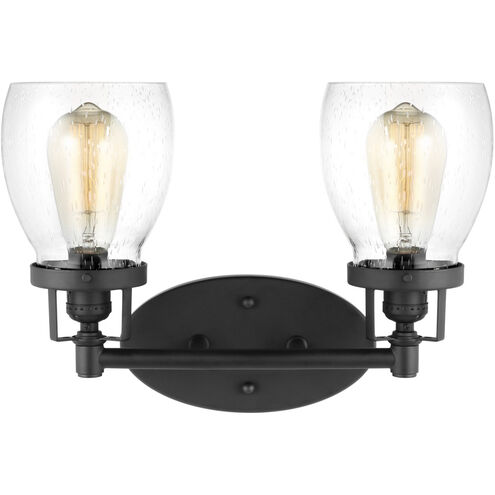 Belton 2 Light 15 inch Midnight Black Wall Bath Fixture Wall Light