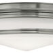 Hadley 3 Light 14 inch Antique Nickel Indoor Flush Mount Ceiling Light