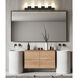 Burk 5 Light 38 inch Matte Black Bath Vanity Light Wall Light