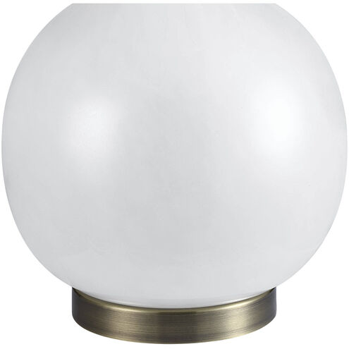 Siana 29.25 inch 100.00 watt White and Antique Brass Table Lamp Portable Light