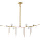 Canada 6 Light 4 inch Gold Chandelier Ceiling Light
