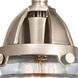 Nouveau 2 Small Canton 1 Light 5.25 inch Brushed Satin Nickel Sconce Wall Light in Seedy Glass