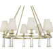 Baxter 8 Light 31.5 inch Aged Brass Chandelier Ceiling Light