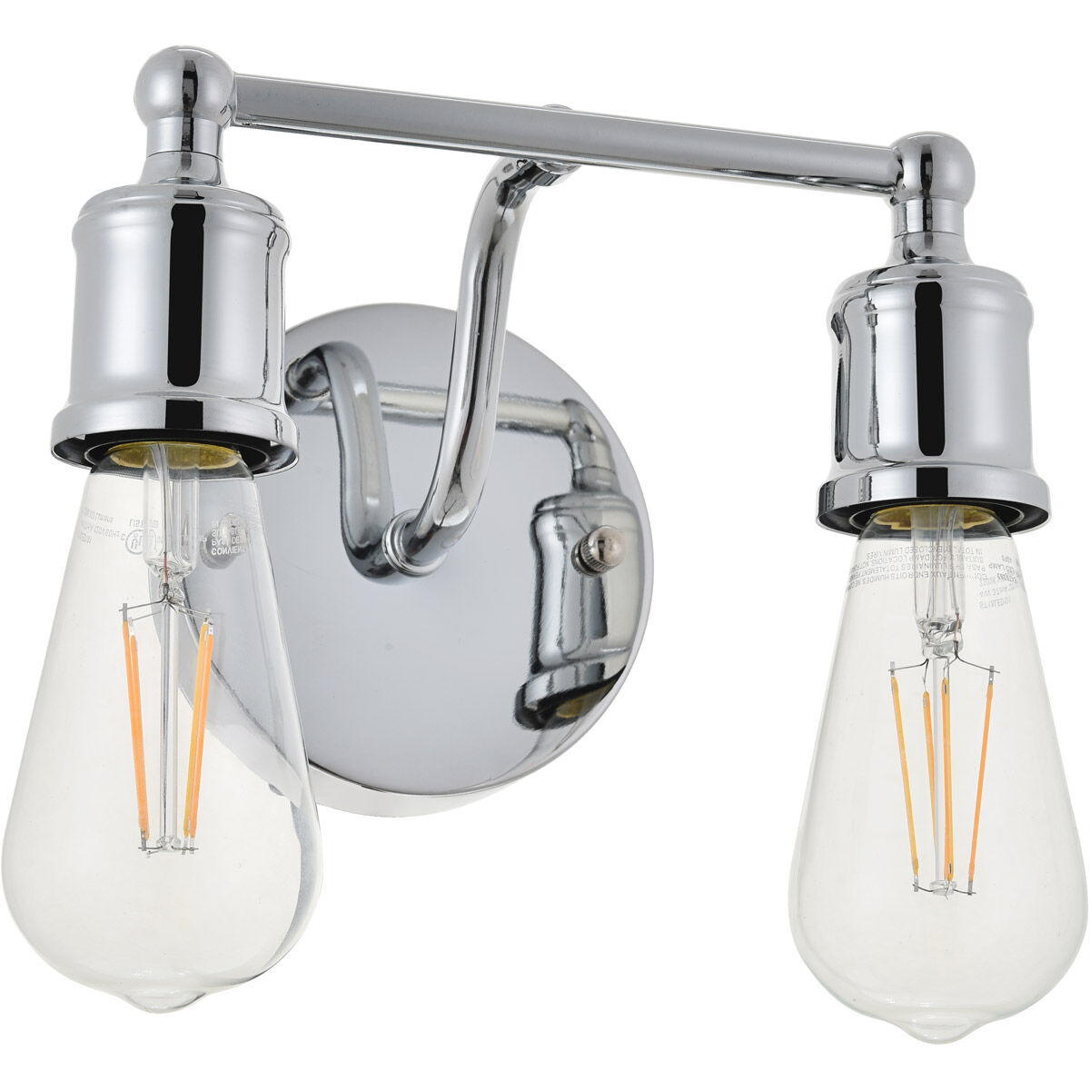 Serif 2 Light 9 inch Chrome Wall Sconce Wall Light