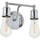 Serif 2 Light 9 inch Chrome Wall Sconce Wall Light