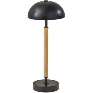 Ronny 14.63 inch 1.50 watt Natural Wood and Black LED Cordless Table Lamp Portable Light