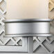 Ziggy 2 Light 13.5 inch Laquered Silver Bath Bar Wall Light