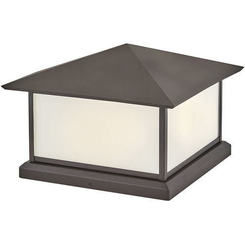Walter LED 15 inch Textured Oil Rubbed Bronze Outdoor Pier Mount Lantern