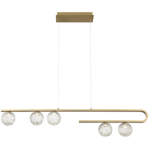 Phillimore LED 4 inch Brushed Gold Pendant Ceiling Light