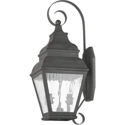 Exeter 2 Light 22 inch Charcoal Outdoor Wall Lantern