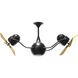 Matthews-Gerbar Vent-Bettina 44 inch Matte Black with Mahogany Blades Ceiling Fan, Matthews-Gerbar