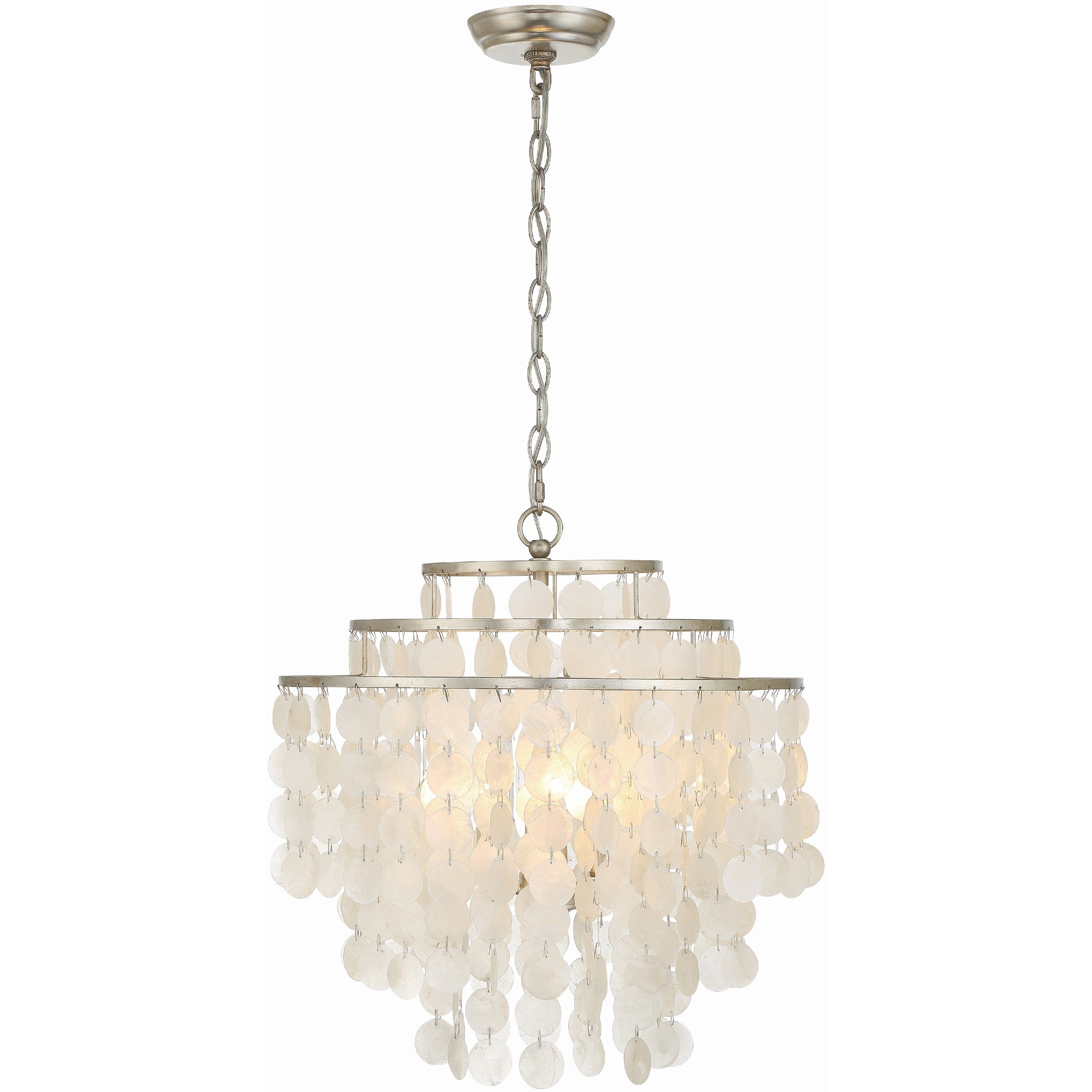 Brielle 4 Light 18 inch Antique Silver Chandelier Ceiling Light