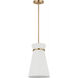 Fynn 1 Light 9.75 inch Satin Brass Pendant Ceiling Light in Incandescent